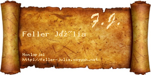 Feller Júlia névjegykártya